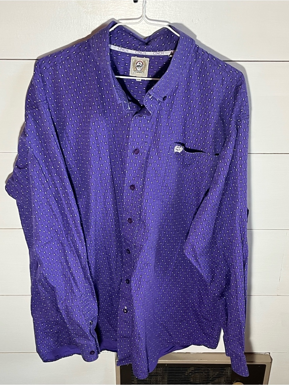 Cinch Men's Purple Western Button-Down Shirt
